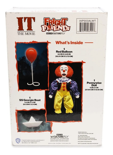Peluche De Pennywise O It Fright Fiends Para Estantes Original