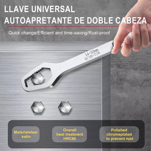 ' Llave Inglesa Universal Ajustable Doble Boca 15cm+24cm 2