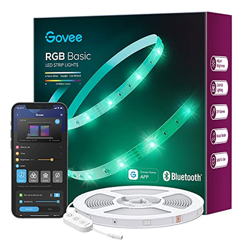 Govee Rgb Led Strip Lights, 16.4ft Bluetooth Led Pb47o