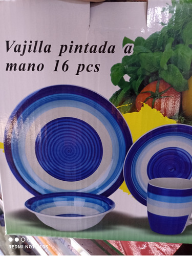 Juego De Vajilla De 16 Piezas De Cerámica 