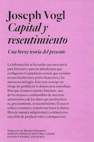 Libro Capital Y Resentimiento De Joseph Vogl