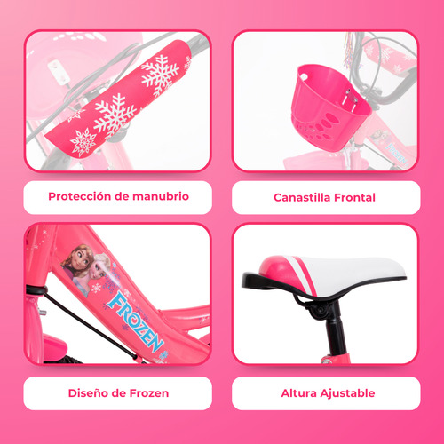 Bicicleta Infantil Aeiou R20 Qk-13 con Campana Color Fucsia Tamaño Del Cuadro 20
