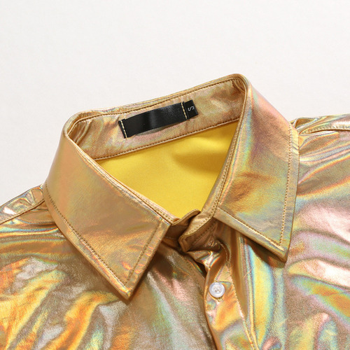 Camisa De Manga Larga Con Botones For Disfraz De Escenario