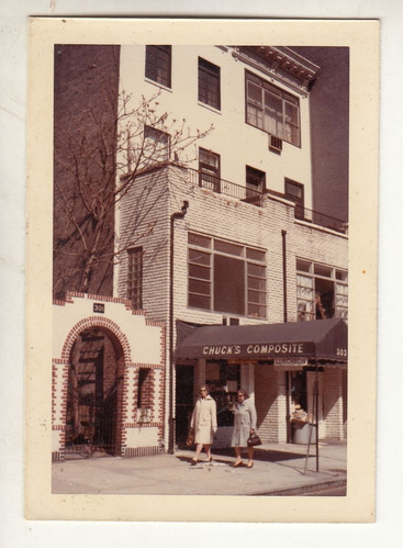 Pequeña Fotografia Kodak Color Calle De Nueva York Comercio