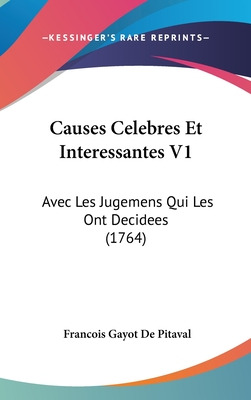 Libro Causes Celebres Et Interessantes V1: Avec Les Jugem...
