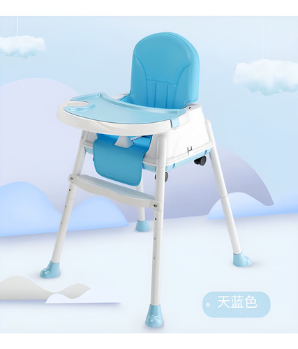 Silla De Comer 2 En 1 Portatil Ajustable Con Ruedas