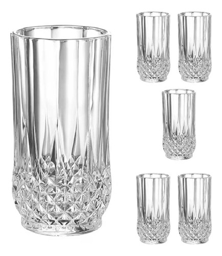 Set De Vasos De Cristal Elegantes Para Tus Bebidas Favoritas Transparente