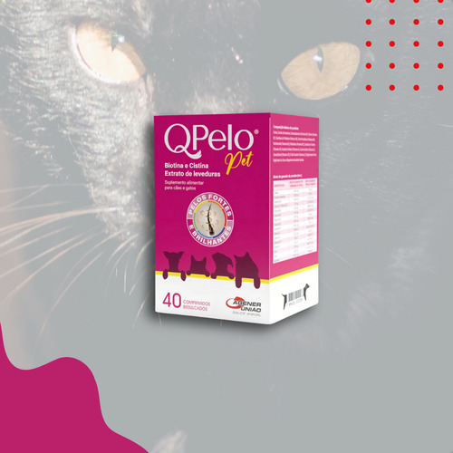 Kit 3 Qpelo Pet Vitaminas Cachorro Gatos Agener 40 Comp