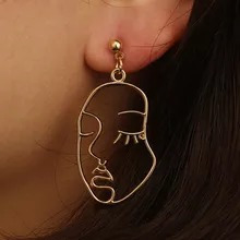 Ailodo-aros De Cara Para Mujer Y Niña, Aretes De Cara Humana