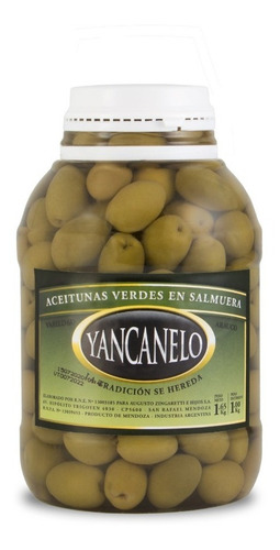 Imagen 2 de 8 de Aceitunas Verdes Yancanelo Bidón 1 Kg X 4 U