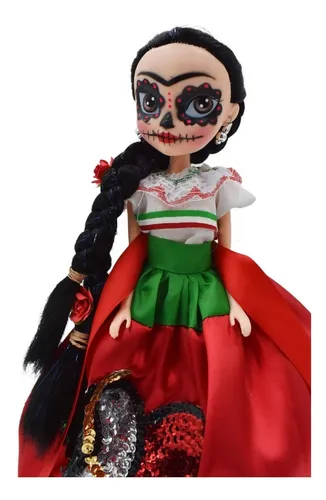 Muñeca Frida Kahlo Catrina Vestido China Poblana Adorno Muñeca Frida Kahlo Catrina Vestido China Poblana Adorno