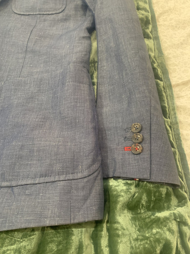 Saco Sport Tommy Hilfiger Algodón Pima Jaspeado Talla S Azul Acero S (Usado)