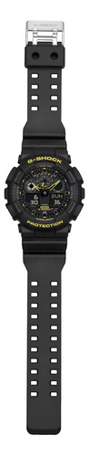 Relógio preto de resina G-shock GA-100cy-1a para homem