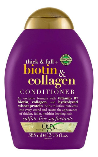  Ogx Biotin & Collagen Acondicionador Pelo Fino Y Sin Volumen