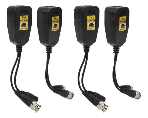 Transmision Balun Hd Video Power 2 ~ 8mp 4pcs Para Trueno