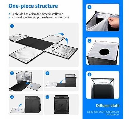 Imagen 7 de 7 de Neewer Photo Studio Light Box 16 Pulgadas - 40 Cm Carpa De L