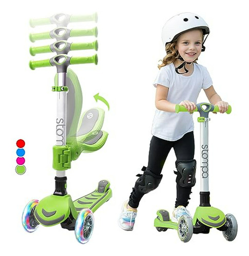 Stompa Patinete Para Niños De 3 A 8 Años Patinete Plegable P