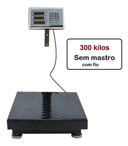 Balança Plataforma Reforçada 200 Kg 300 Kg Com Bateria