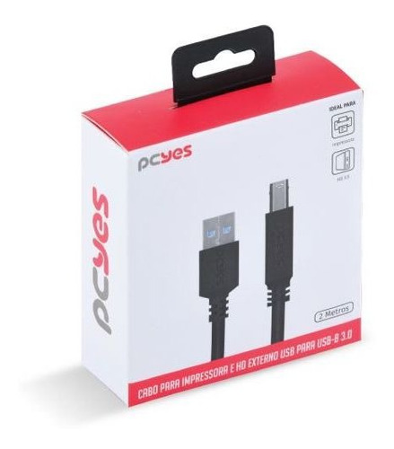 Cabo Impressora Usb A 3.0 Macho P/ Usb B 3m Qualidade Pcyes