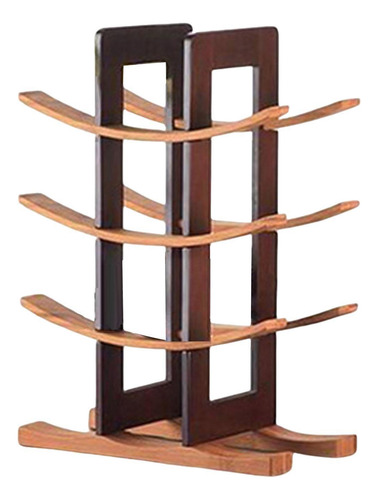 Soporte De Botella De Vino Rack Crafts Mapeop Marrón