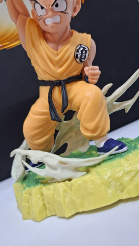 Figura Dragon Ball Krilin Kienzan Ataque Anime Base Pvc