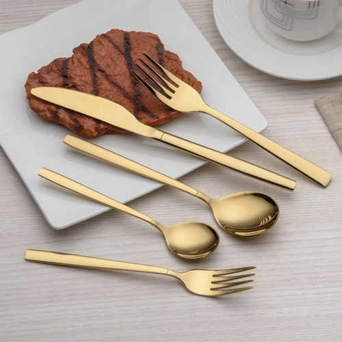 Juego De Cubiertos Cuchillo Tenedor Cuchara 5 Piezas