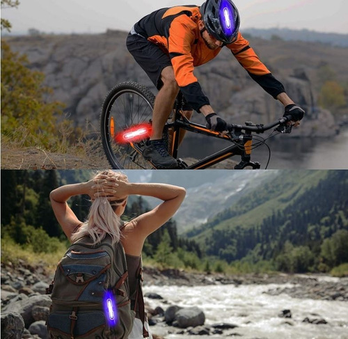 Imagen 7 de 7 de Lámpara Trasera Para Bicicleta 3 Colores Policia Usb