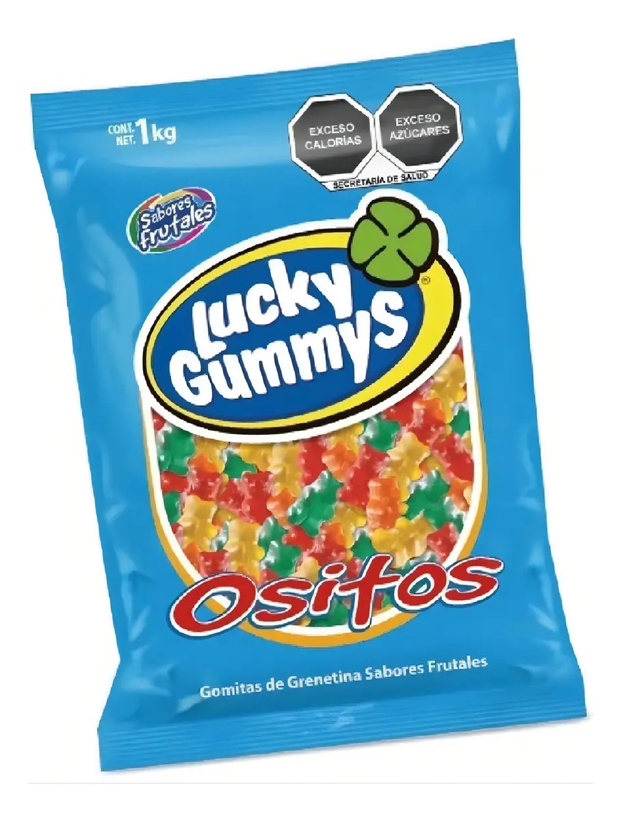 Gomitas Ositos Frutales 1 Kg Lucky Gummys 8 paq