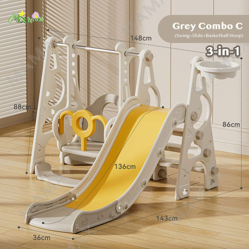 Juegos Con Columpios Resbaladera Tobogan Basquet Niño Bebe