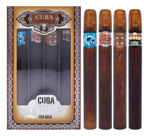 Miniset De Regalo Perfume Cuba Latino Collection Cuba De 4 P