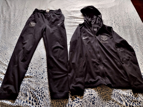 Conjunto Deportivo Nike Barcelona Spotify Xl Niños Impecable Negro (Usado)