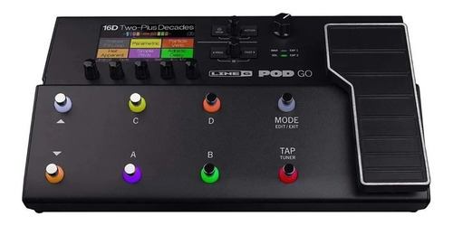 Imagem 2 de 3 de Pedal De Efeito P/ Instrumento De Cordas Line 6 Pod Go Preto