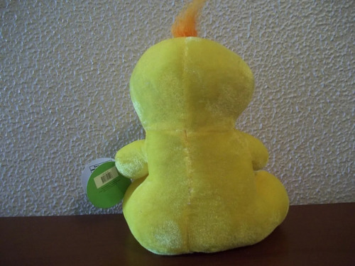Pato De Pelúcia Amarelo Com Cabelo Laranja