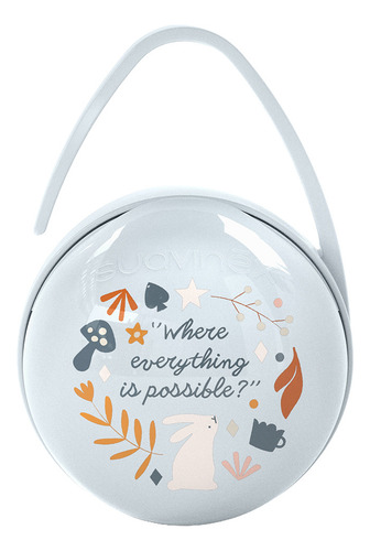 Porta Chupon Duo, Estuche Para Guardar Chupones Suavinex Azul Claro Wonderland