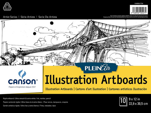 Canson Plein Air Illustration Bloc Tablero Arte Suave 9