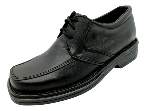 Zapato Escolar Negro Niño Suela Cosida 100% Piel 053 18/30