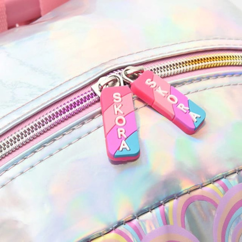 Mochila Escolar Skora 18 Nena Primaria Color Rosa Diseño De La Tela Liso