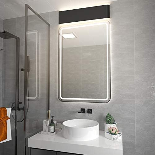 Aipsun Retangular Led Preto Moderno Arandela Horizontal Par