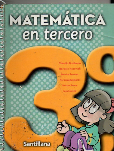 Matemática En Tercero - Ed. Santillana Usado