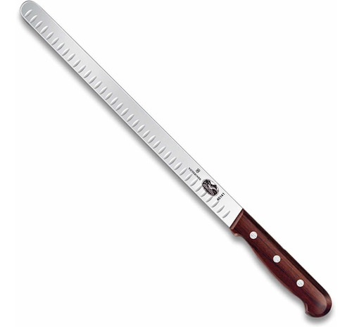 Cuchillo Victorinox® Para Salmón Línea Wood, 30cm Color Marrón