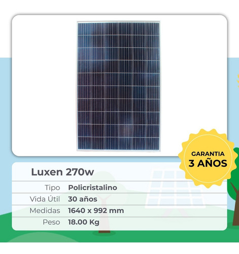 Kit Solar Para Casas Completo Paneles 270w Inversor 3000w 1s