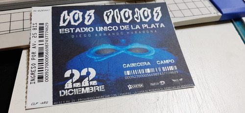 Reimpresión Entradas Físicas Piojos Estadio Único 18/12/24