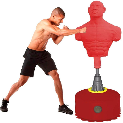 Bolsa De Boxeo C/ Base Torso Humano De Goma Maciza - El Rey