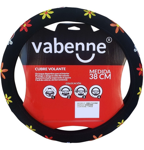 Funda Cubre Volante Flores Protege Auto Camioneta Vabenne