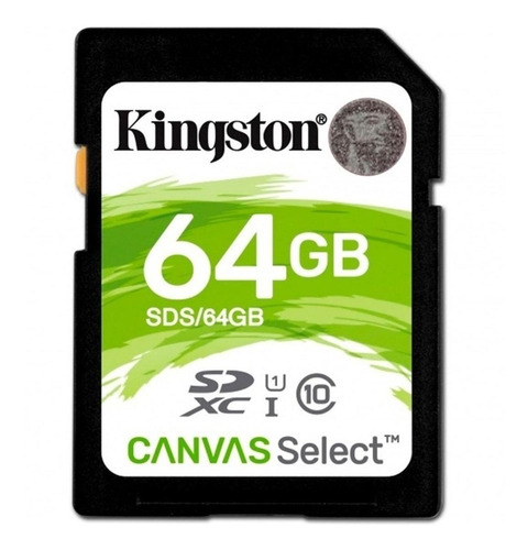 Imagen 1 de 3 de Tarjeta de memoria Kingston SDS  Canvas Select 64GB