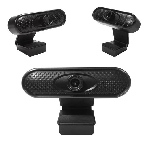 Webcam Full Hd 1080p Alta Resolução Câmera C/ Microfone Usb Cor Preto