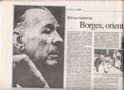 Borges Oriental Honorario Jorge Rivera El Pais Cultural 1993