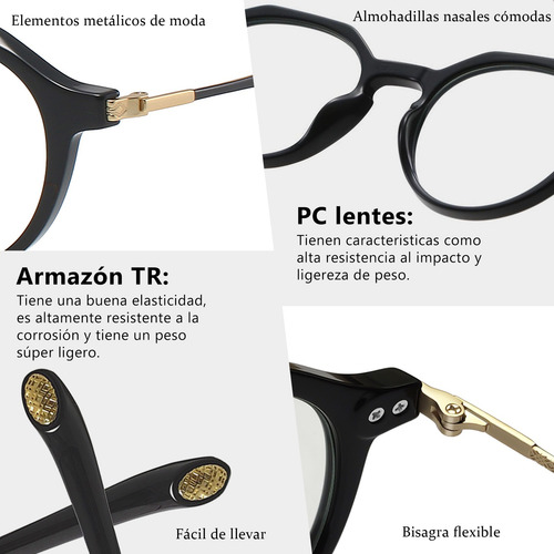 Lentes Computadoras Hombre Mujer Anti Luz Azul Celular Pc Tv