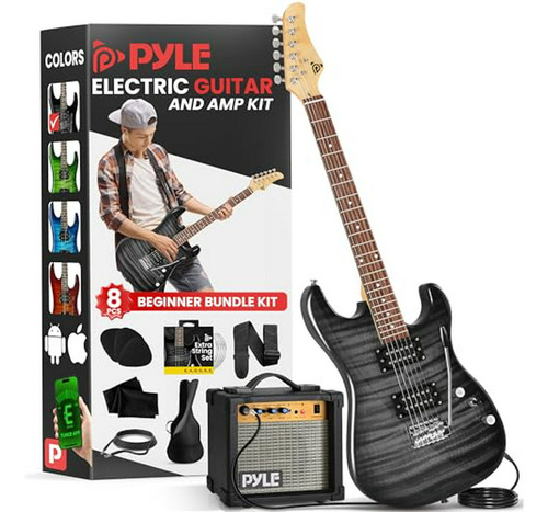Guitarra eléctrica Pyle Stratocaster negra