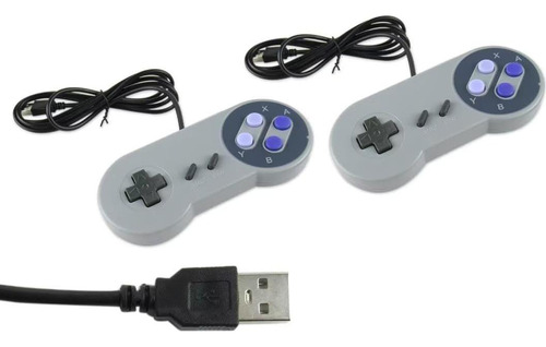 Controlador Usb G-tron 2 Pcs Joystick Retro Snes Pc